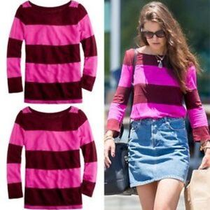 J. Crew ~ Rugby stripe linen tee